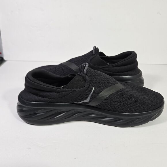 Hoka One One Ora Recovery Shoes Mens 9 Black Black Slip On Cushion - Picture 5 of 8
